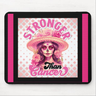 Breast Cancer Awareness Sugar Skull Mouse Pad