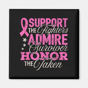Breast Cancer Awareness Support Fighter Pink Magnet