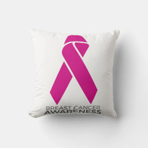 Breast Cancer Awareness Support Pink Ribbon Cushion