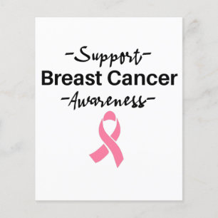 Breast Cancer Awareness Support Pink Ribbon Flyer