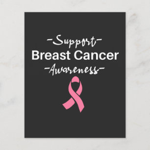 Breast Cancer Awareness Support Pink Ribbon Flyer