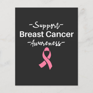 Breast Cancer Awareness Support Pink Ribbon Flyer