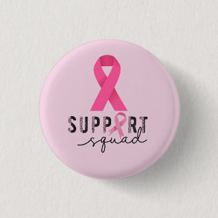 Breast Cancer Awareness Support Squad 3 Cm Round Badge