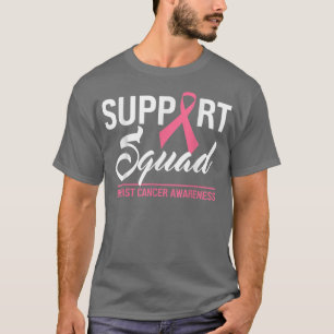 Breast Cancer Awareness Support Squad Pink Ribbon  T-Shirt