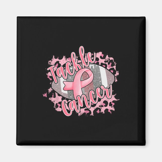 Breast Cancer Awareness Support Squad Tackle Cance Magnet (Front)