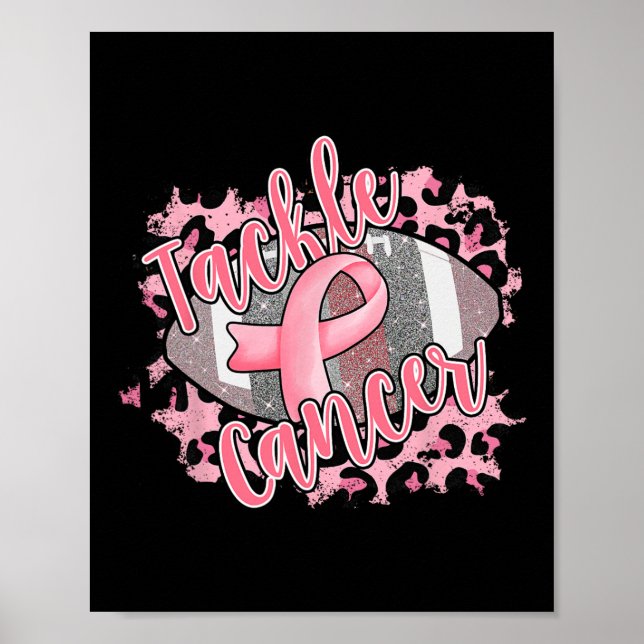 Breast Cancer Awareness Support Squad Tackle Cance Poster (Front)