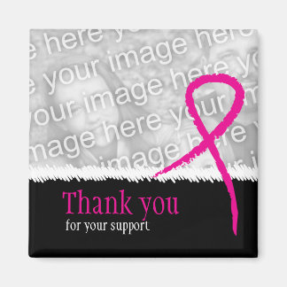 Breast Cancer Awareness Support Thank You Photo Ma Magnet