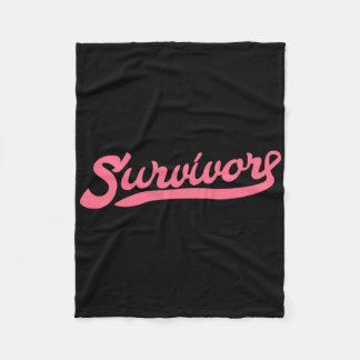 Breast Cancer Awareness Survivor Fleece Blanket