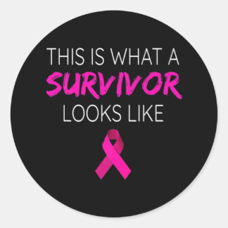 Breast Cancer Awareness Survivor-Pink Ribbon Gifts Classic Round Sticker