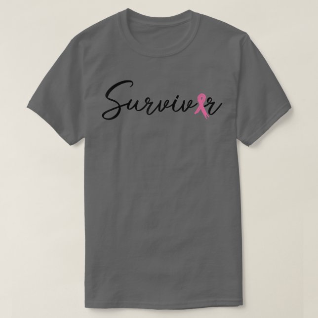 Breast Cancer Awareness Survivor Pink Ribbon Women T-Shirt (Design Front)