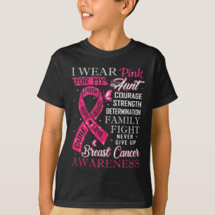 Breast Cancer Awareness Tee I Wear Pink For My Aun