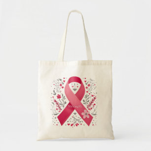 Breast Cancer Awareness Tote Bag   Pink Ribbon