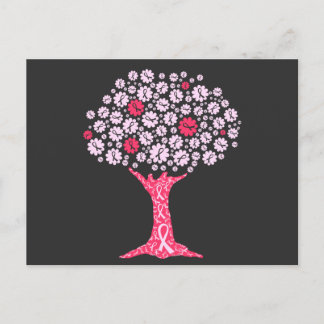 Breast Cancer Awareness Tree Holiday Postcard