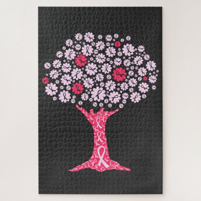 Breast Cancer Awareness Tree Jigsaw Puzzle (Vertical)