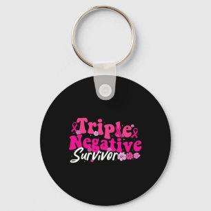 Breast Cancer Awareness Triple Negative Survivor F Key Ring