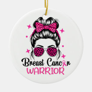 Breast Cancer Awareness Warrior Ceramic Tree Decoration