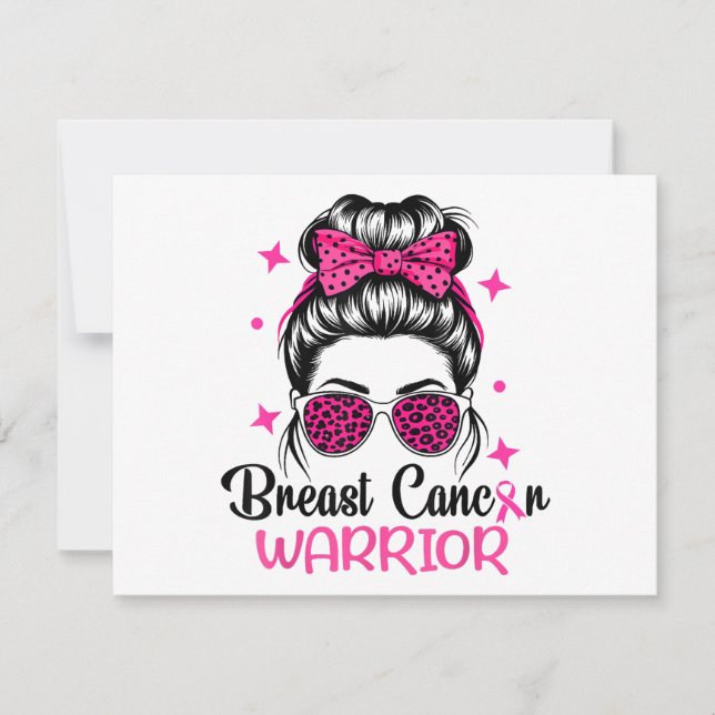 Breast Cancer Awareness Warrior  Invitation (Front)
