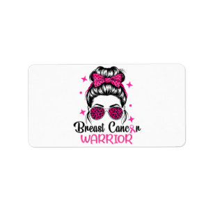 Breast Cancer Awareness Warrior Label