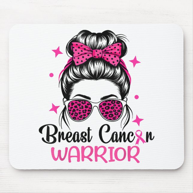 Breast Cancer Awareness Warrior Mouse Pad (Front)