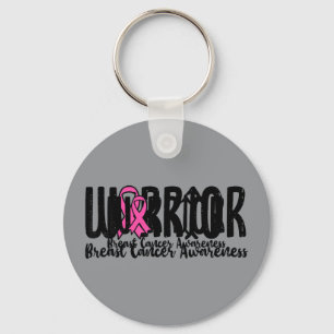 Breast Cancer Awareness Warrior Pink Ribbon Women Key Ring