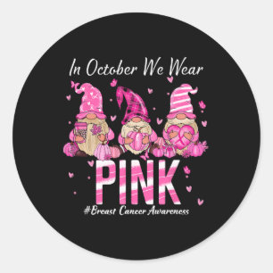 Breast Cancer Awareness Warrior Support Squad  Classic Round Sticker