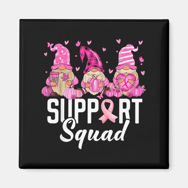 Breast Cancer Awareness Warrior Support Squad Magnet (Front)