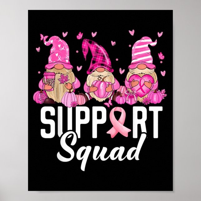 Breast Cancer Awareness Warrior Support Squad Poster (Front)