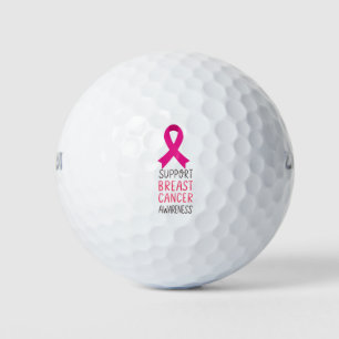 Breast Cancer Awareness with Pink ribbon Golf Balls