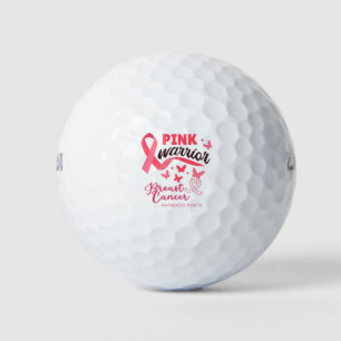 Breast Cancer Awareness with Pink Ribbon  Golf Balls