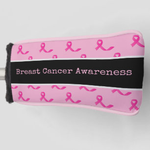 Breast Cancer Awareness with Pink Ribbon Golf Head Cover