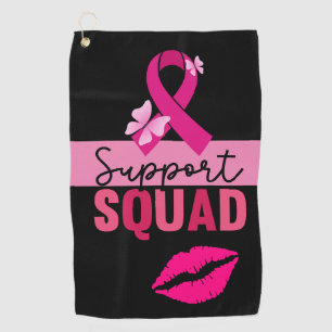 Breast Cancer Awareness with Pink Ribbon Golf Towel