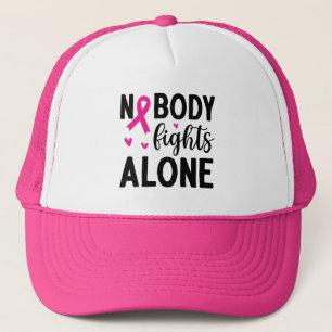 Breast Cancer Awareness with Pink Ribbon Trucker Trucker Hat