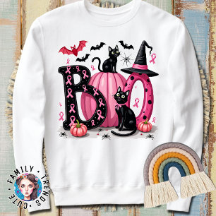 Breast Cancer Awareness Women Gifts Boo Halloween Sweatshirt