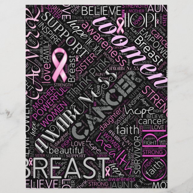 Breast Cancer Awareness Word Cloud ID261 (Front)