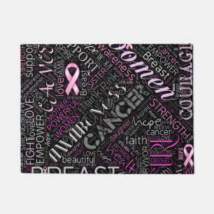Breast Cancer Awareness Word Cloud ID261 Doormat