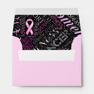 Breast Cancer Awareness Word Cloud ID261 Envelopes