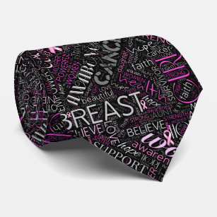 Breast Cancer Awareness Word Cloud ID261 Tie