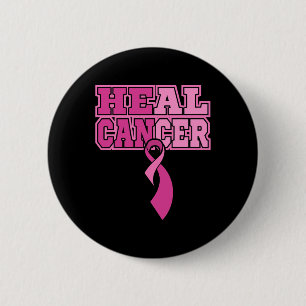 Breast Cancer Awareness World Cancer Day HEAL CANC 6 Cm Round Badge