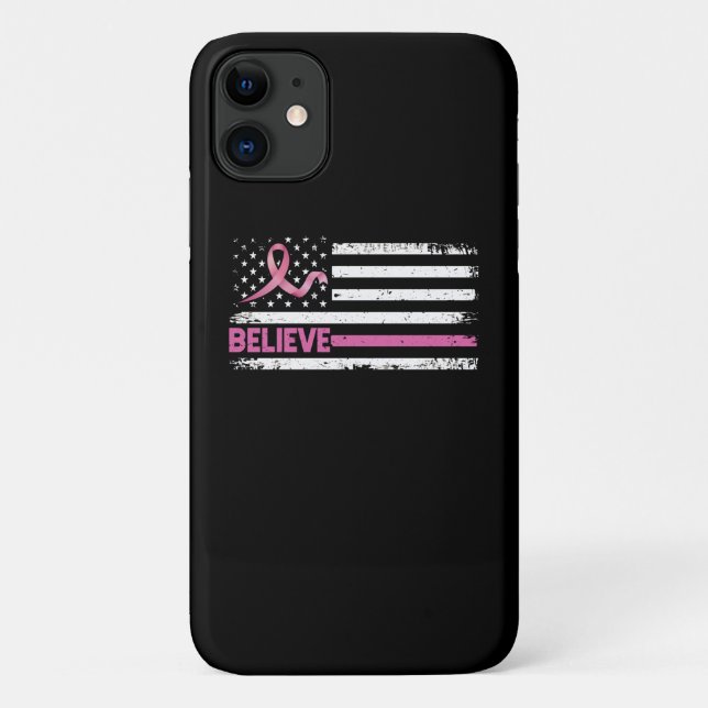 Breast Cancer Believe Breast Cancer Awareness Amer Case-Mate iPhone Case (Back)