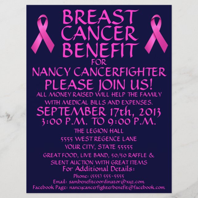 Breast Cancer Benefit Flyer (Front)
