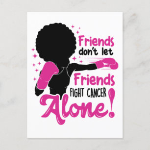 Breast cancer black woman warrior melanin survivor postcard