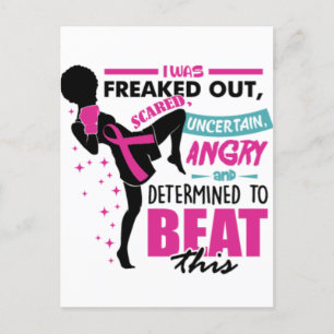 Breast cancer black woman warrior melanin survivor postcard