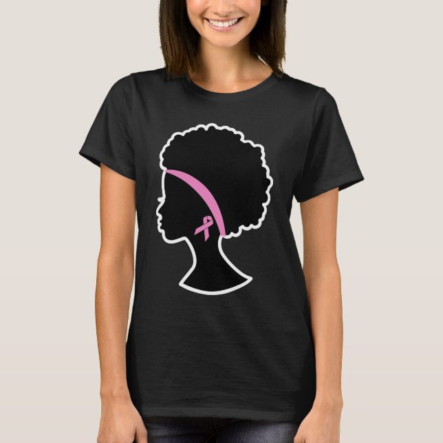 Breast Cancer Black Women, African American T-Shirt (Front)