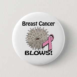 Breast Cancer Blows Awareness Design 6 Cm Round Badge