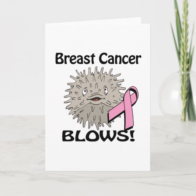 Breast Cancer Blows Awareness Design Card (Front)