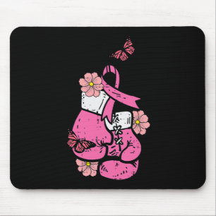 Breast Cancer Boxing Glove Pink Ribbon Awareness F Mouse Pad