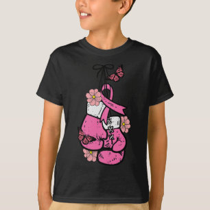 Breast Cancer Boxing Glove Pink Ribbon Awareness F T-Shirt