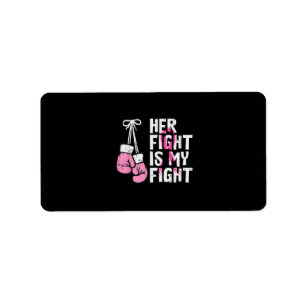 Breast Cancer Boxing Gloves Her Fight My Fight Wom Label