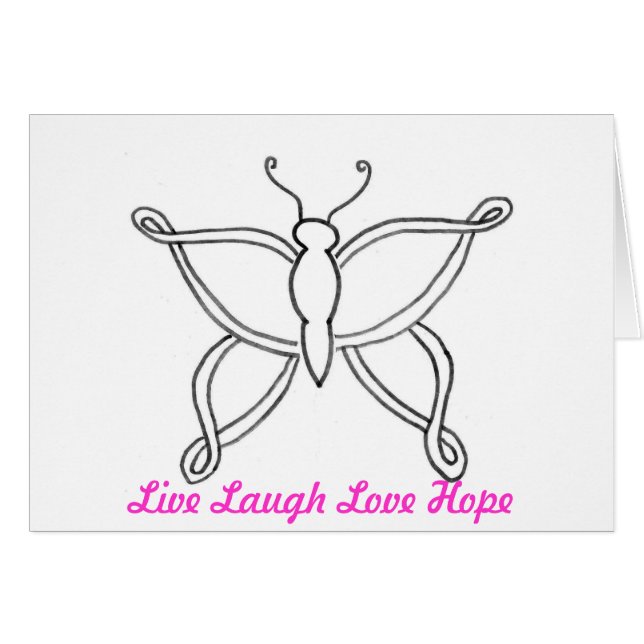 Breast Cancer Butterfly (Front Horizontal)