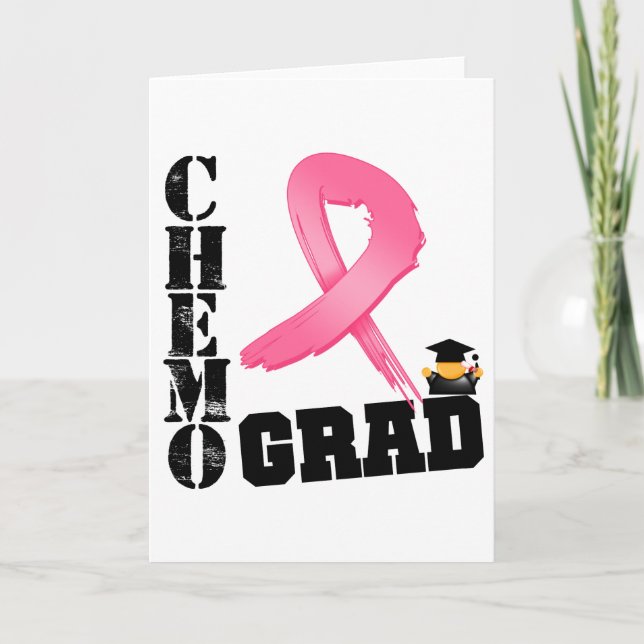 Breast Cancer Chemo Grad Card (Front)